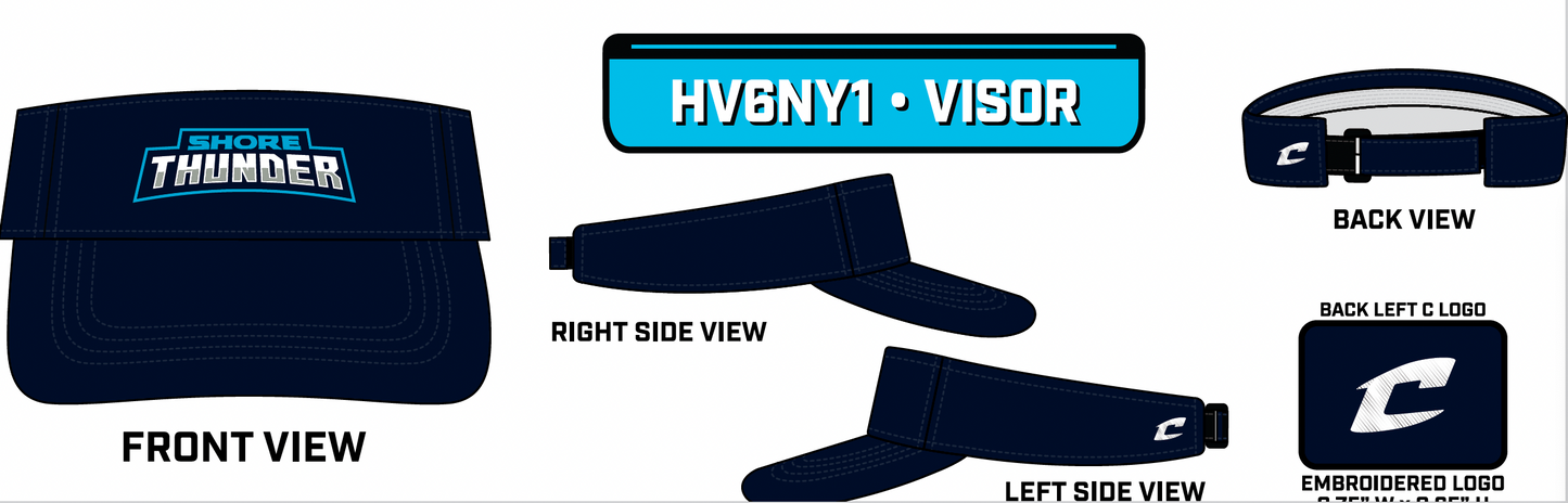Shore Thunder - ADJUSTABLE VISOR - TBHV6
