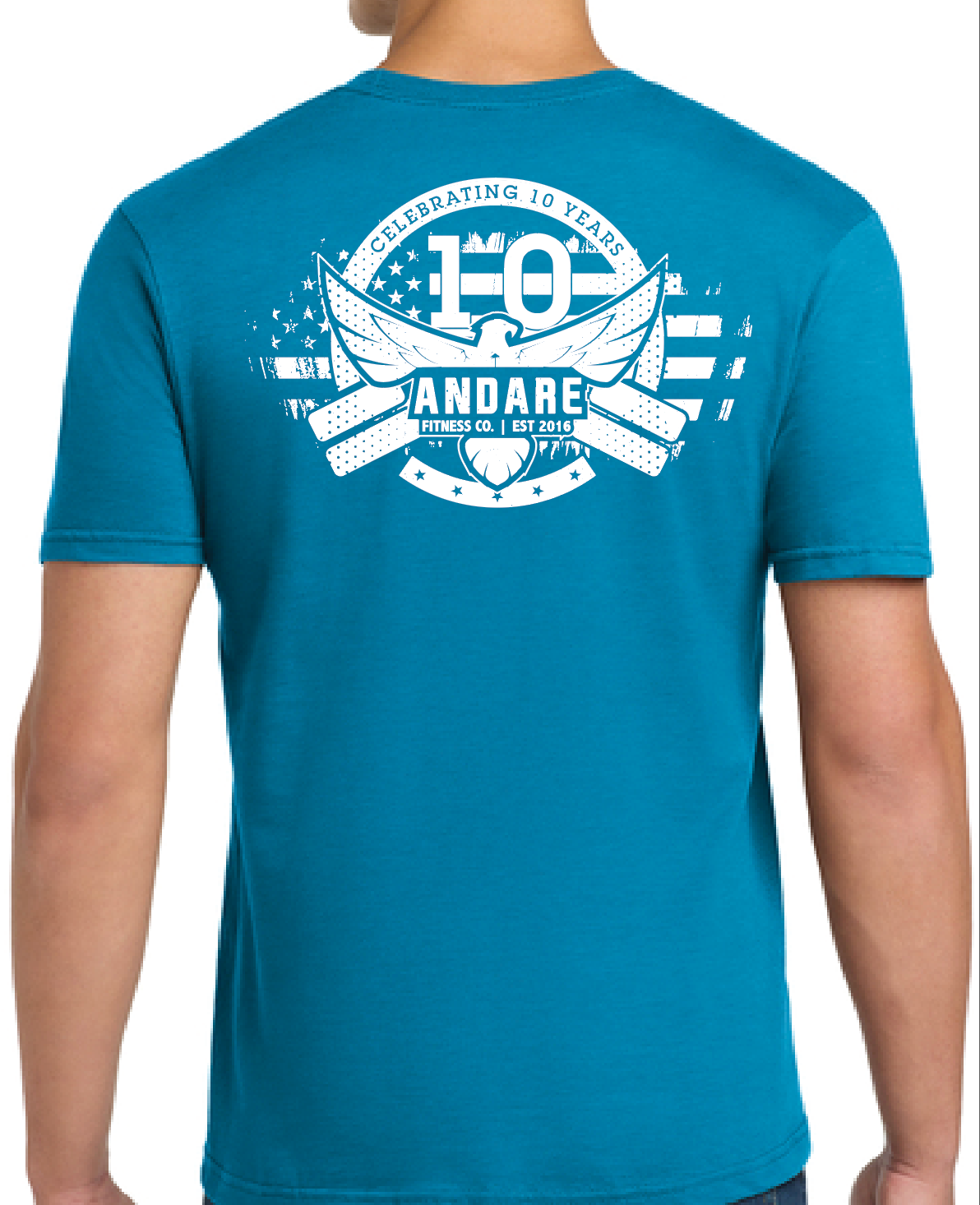 ANDARE FITNESS T-SHIRT, CELEBRATING 10 YEARS (SALE ENDS 7/8)