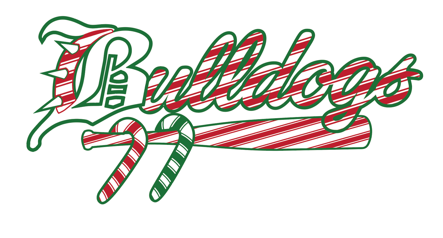 Bulldogs - HOLIDAY Crew Sweatshirt - Candy Cane