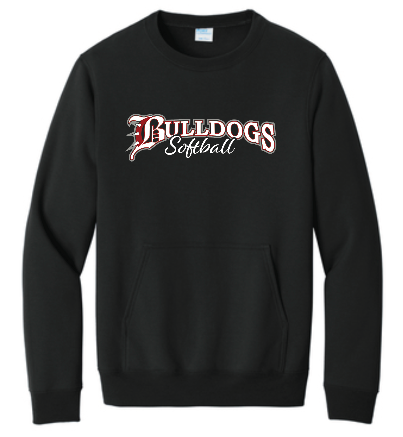 Bulldog Softball - Crew Pocket Sweatshirt