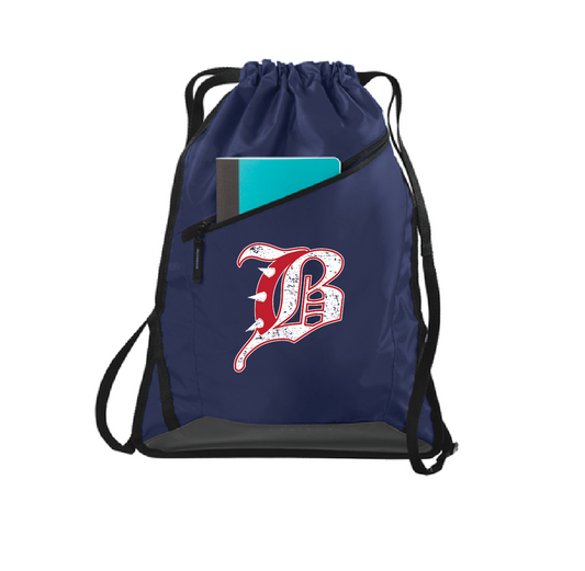 Brick Bulldogs- "B" DRAWSTRING BAG with pocket