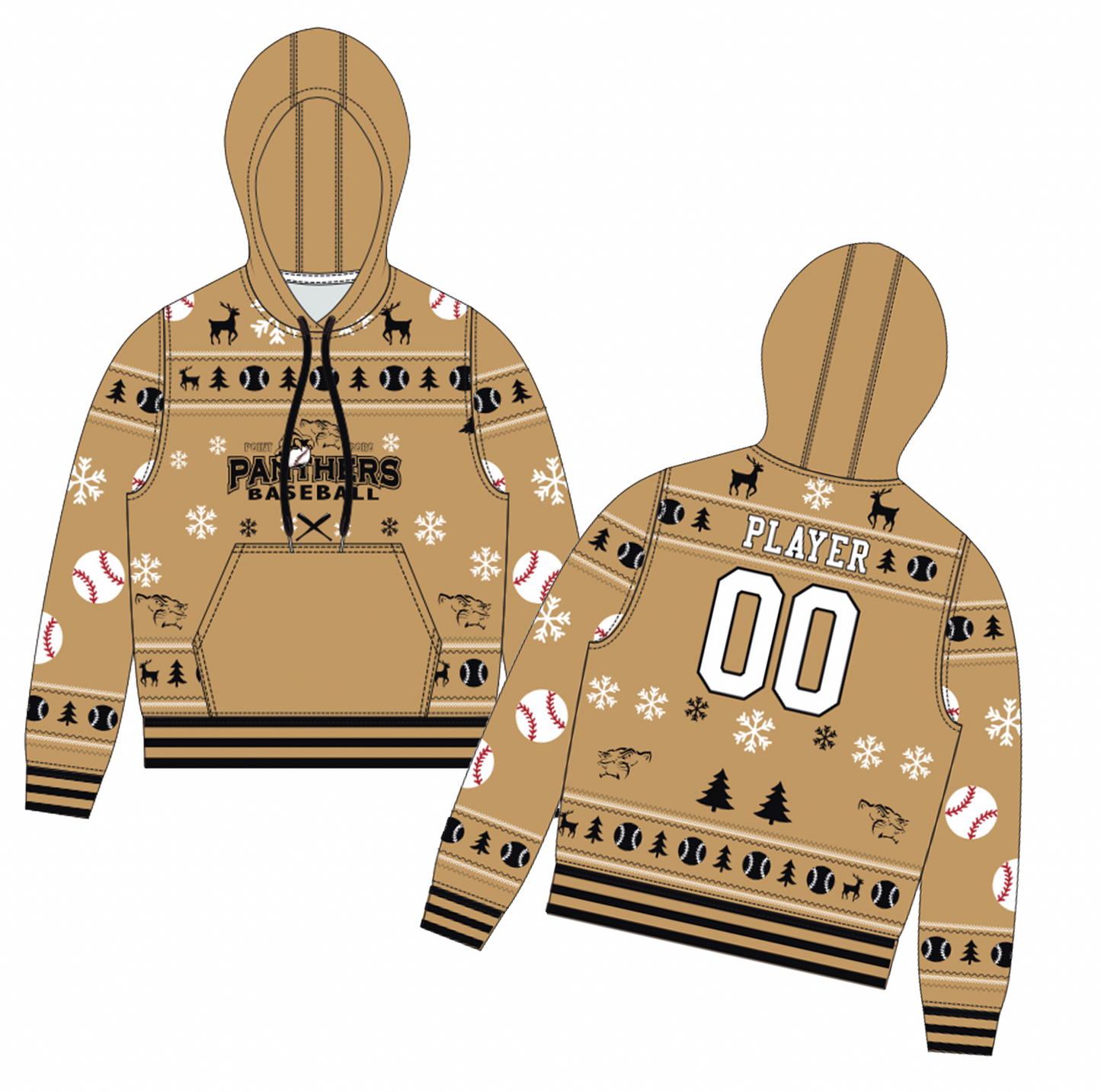 Point Boro Panthers- Fleece UGLY Hoodie