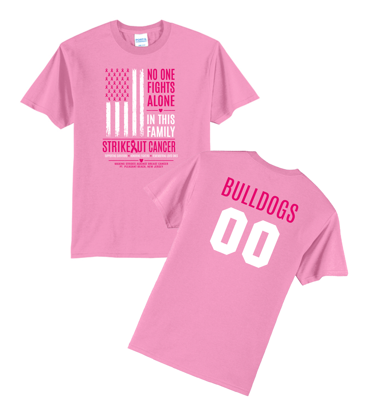 Strike OUT Cancer - Team BULLDOGS T-Shirts (deadline 9/11, delivery date 10/5-9)