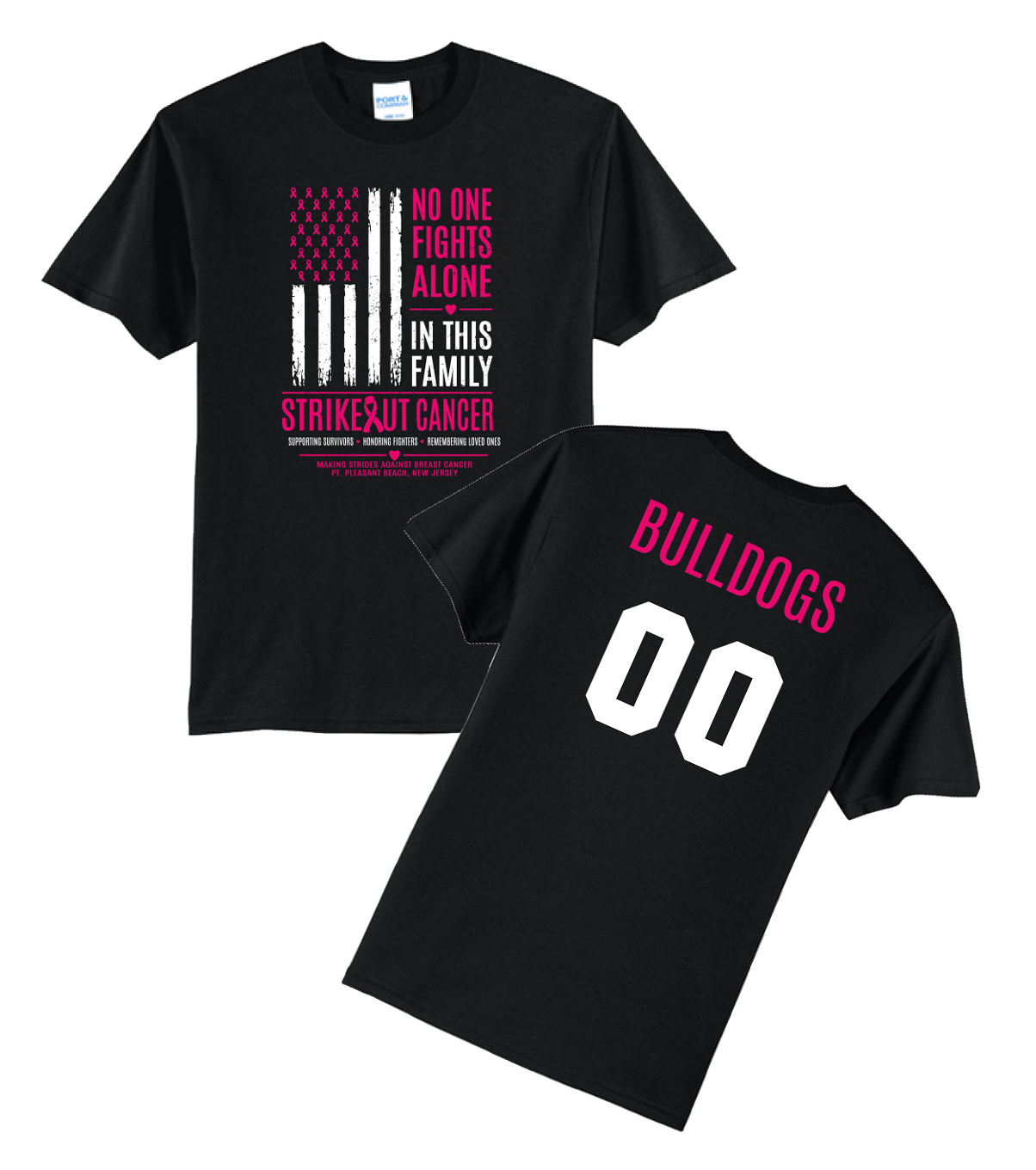 Strike OUT Cancer - Team BULLDOGS T-Shirts (deadline 9/11, delivery date 10/5-9)
