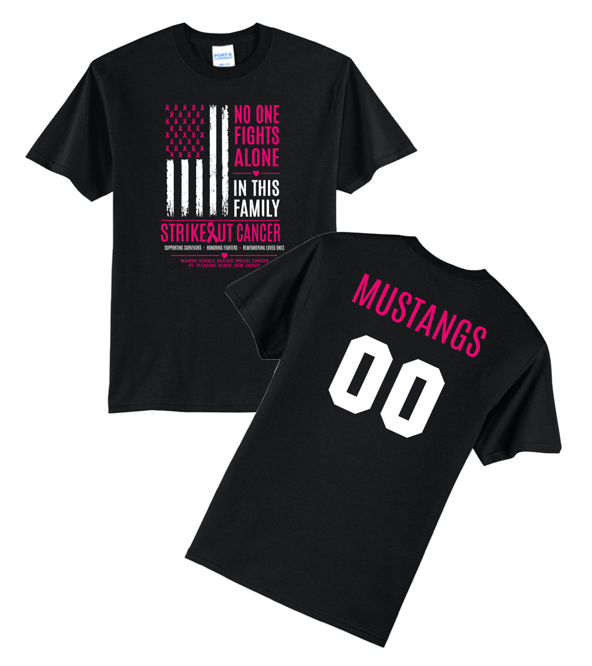 Strike OUT Cancer - Team MUSTANGS T-Shirts (deadline 9/11, delivery date 10/5-9) (Copy)