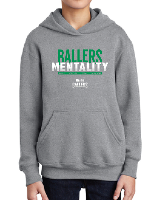 BRICK BALLERS - MENTALITY - HOODED SWEATSHIRT 50/50 cotton/poly