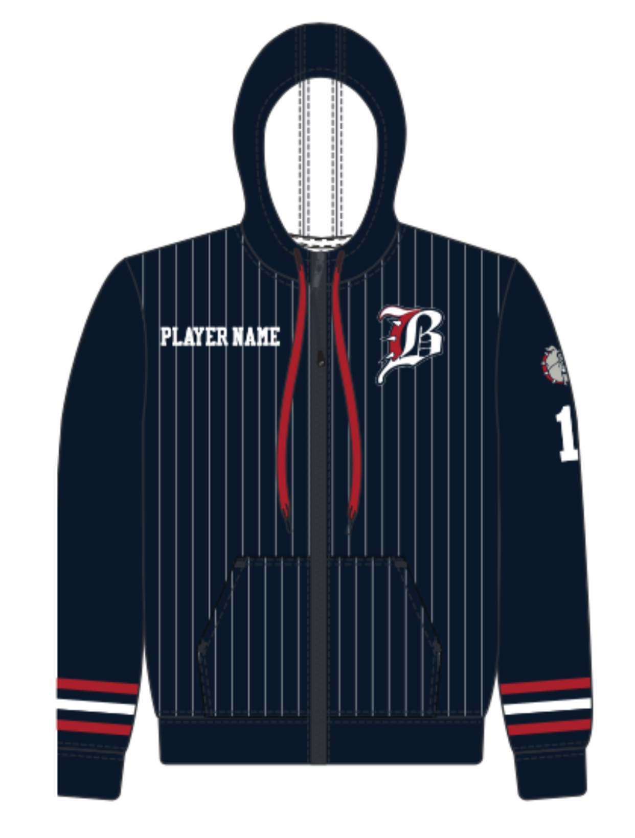 * BULLDOG ZIP HOODIE * - TBJFLZH1