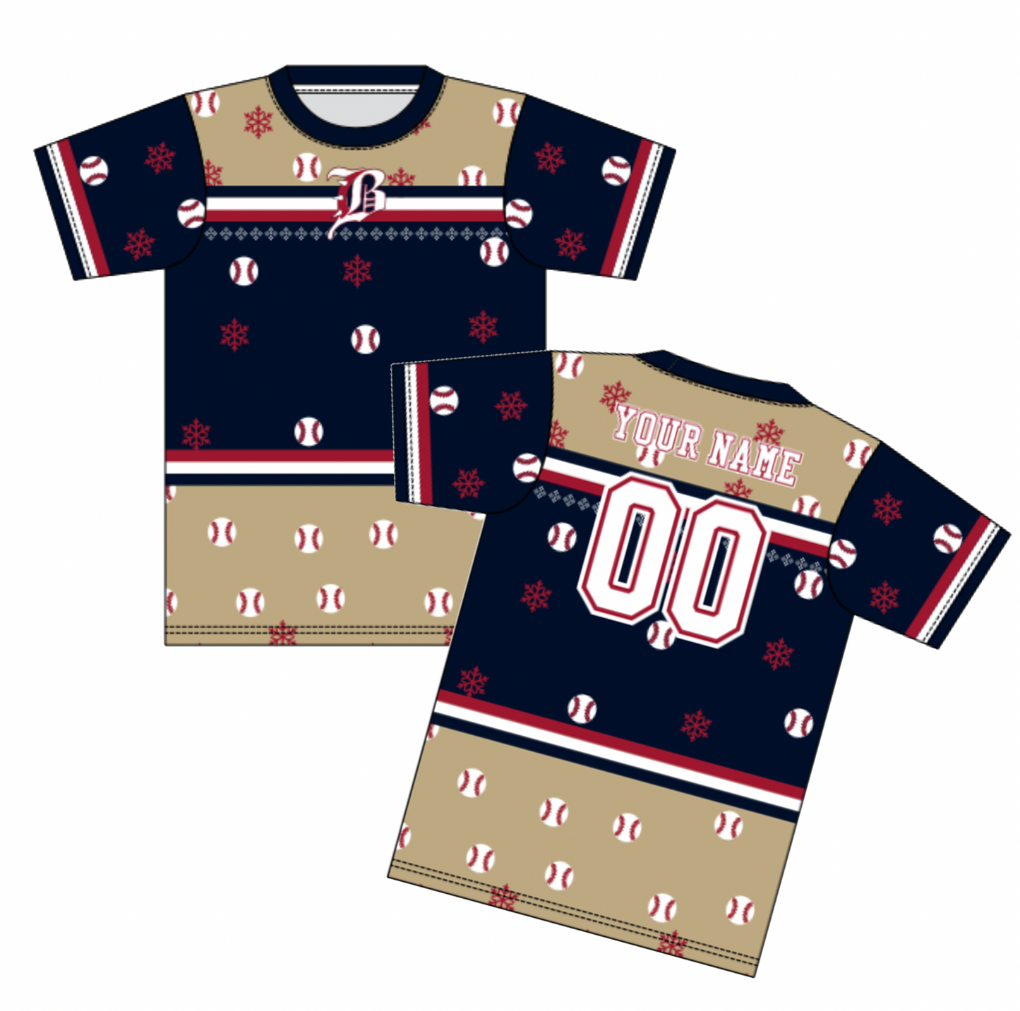 Bulldogs HOLIDAY T-Shirt  (Blue/Vegas)