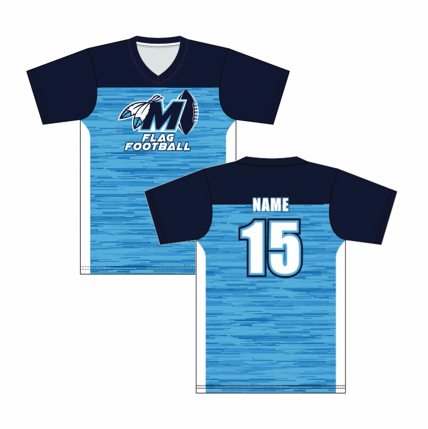 MYAA - Traditional Force Blue V-Neck T-Shirt