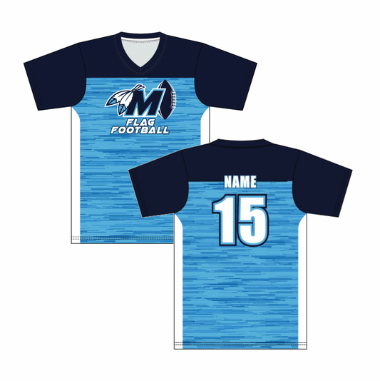 MYAA - Traditional Force Blue V-Neck T-Shirt