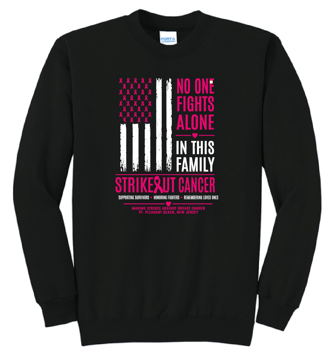 Strike OUT Cancer - Crew Sweatshirt (deadline 9/11, delivery date 10/5-9)