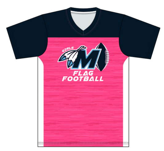 MYAA - Dri-Gear V-Neck T-Shirt (Girls Flag Design)