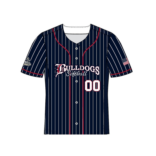 Bulldogs Softball - Game Jersey (Navy Pinstripe)