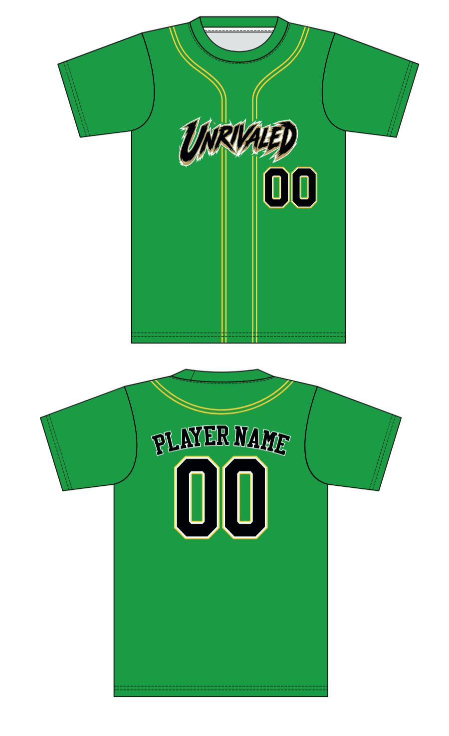 Unrivaled green custom jersey